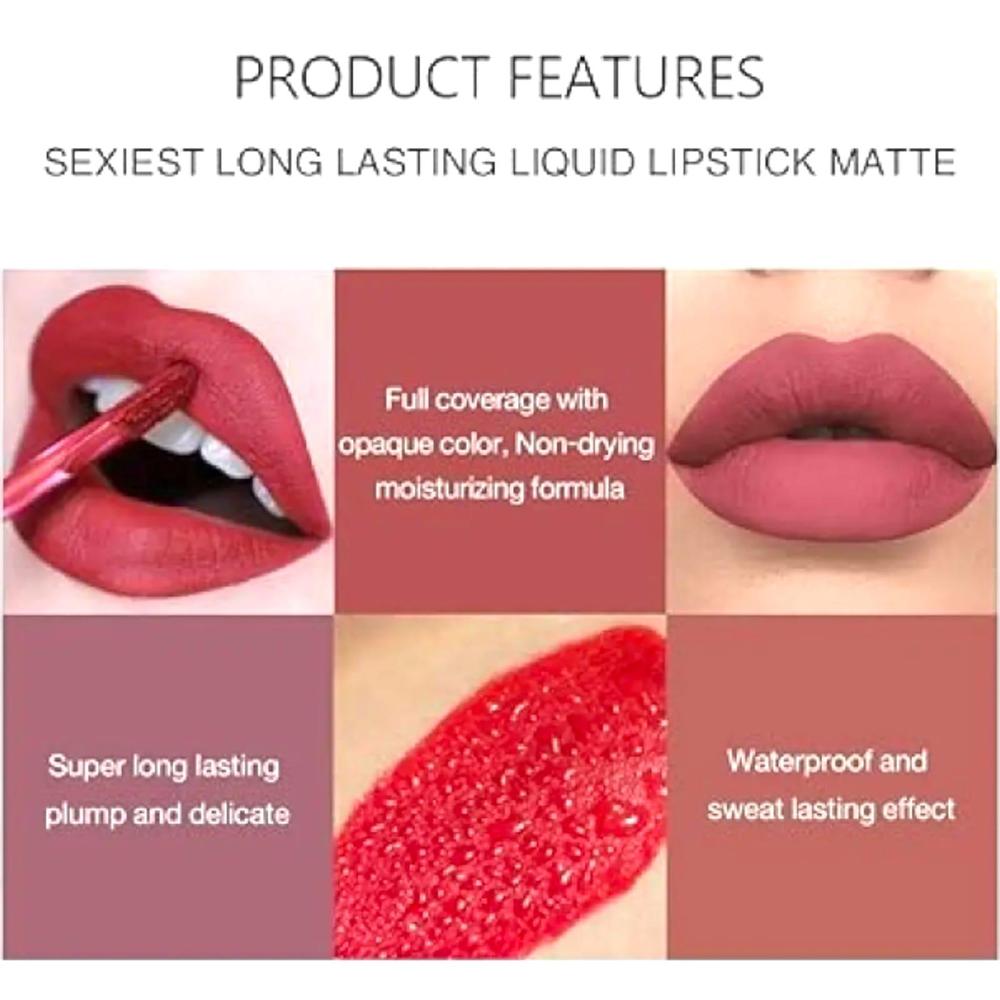 6 Colors Long Lasting Velvet Liquid Lipstick
