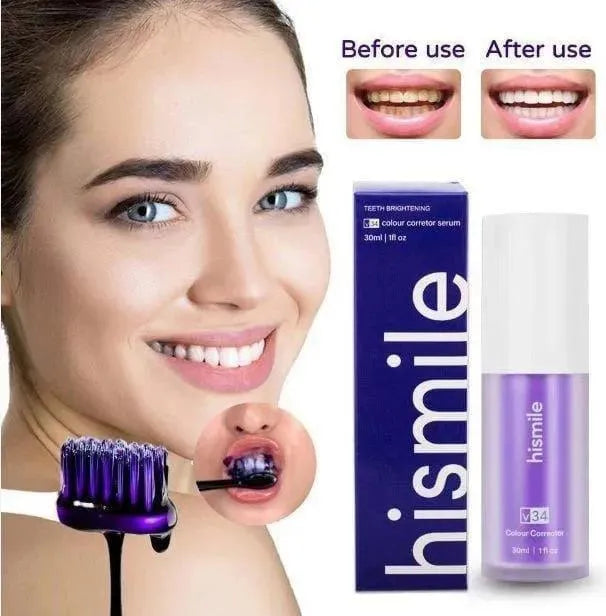 Teeth Whitening V34 Colour Corrector Serum - Purple Toothpaste 30ml