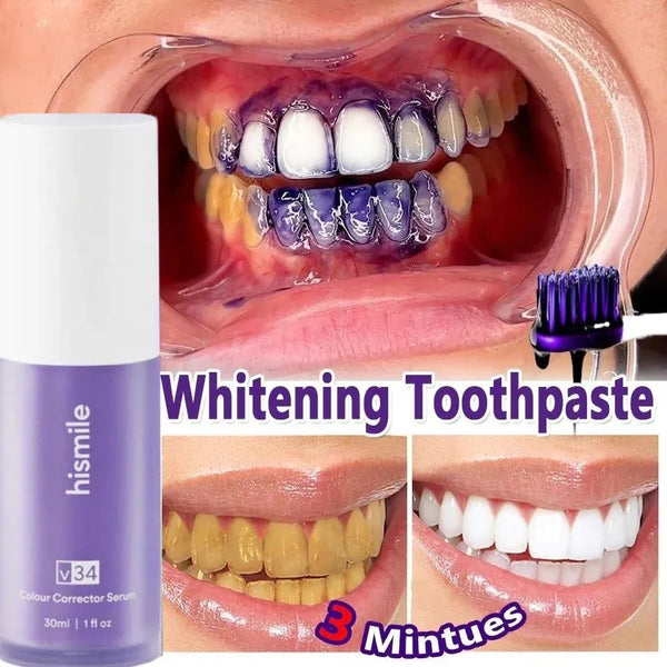 Teeth Whitening V34 Colour Corrector Serum - Purple Toothpaste 30ml