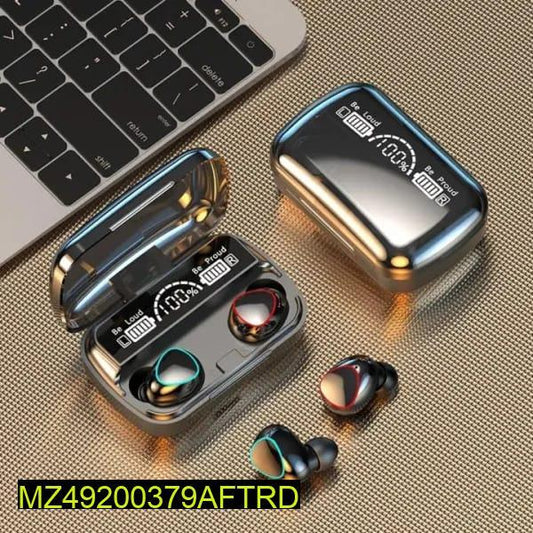 10M Digital Display Case Earbuds, Black