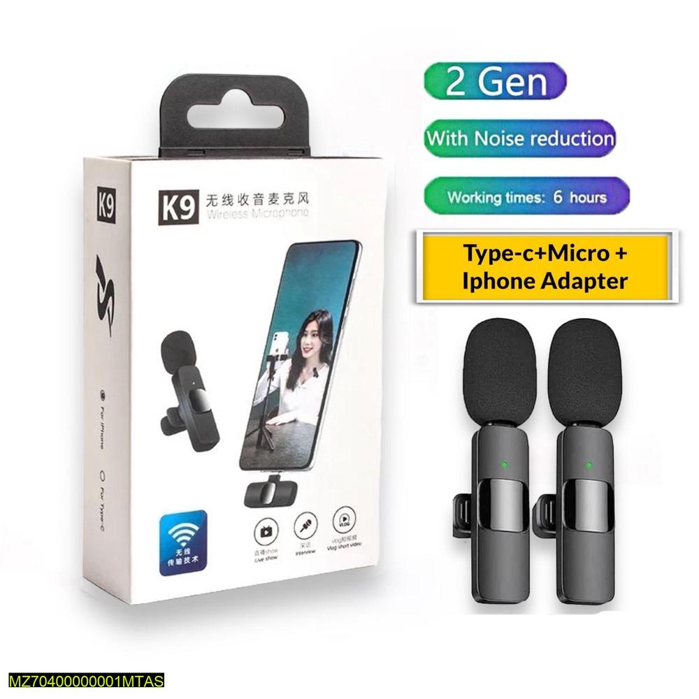 K9 wireless chargeable vlogging microphone
