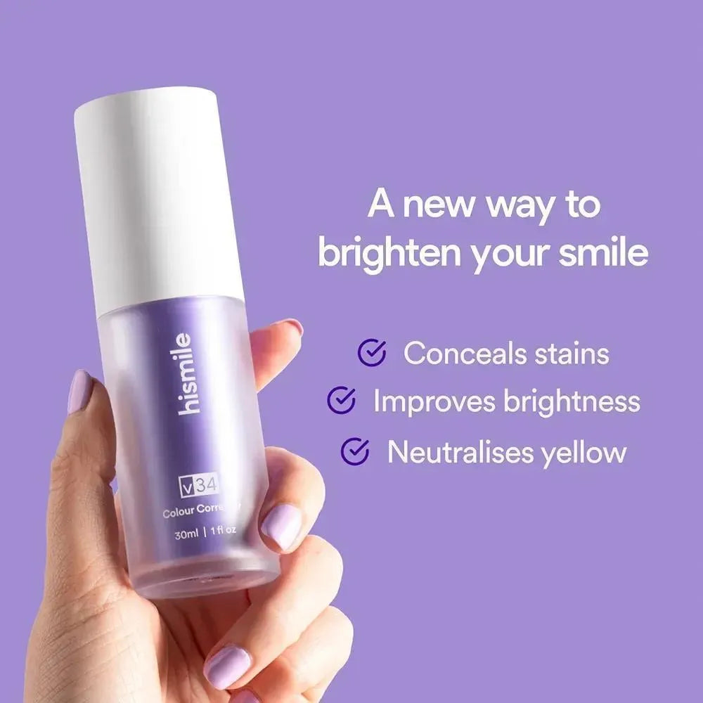 Teeth Whitening V34 Colour Corrector Serum - Purple Toothpaste 30ml