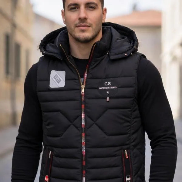 1 Pc Men's Parachute Plain Sleeveless Jacket