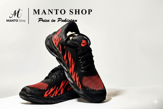 Men's Rubber Comfortable Joggers, Red Fire