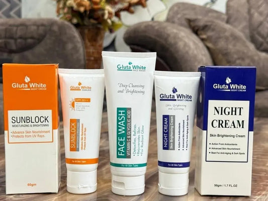 Ultimate Skincare Bandle: 3 in 1 Night Cream, Sunblock and Face wash (3 pcs)