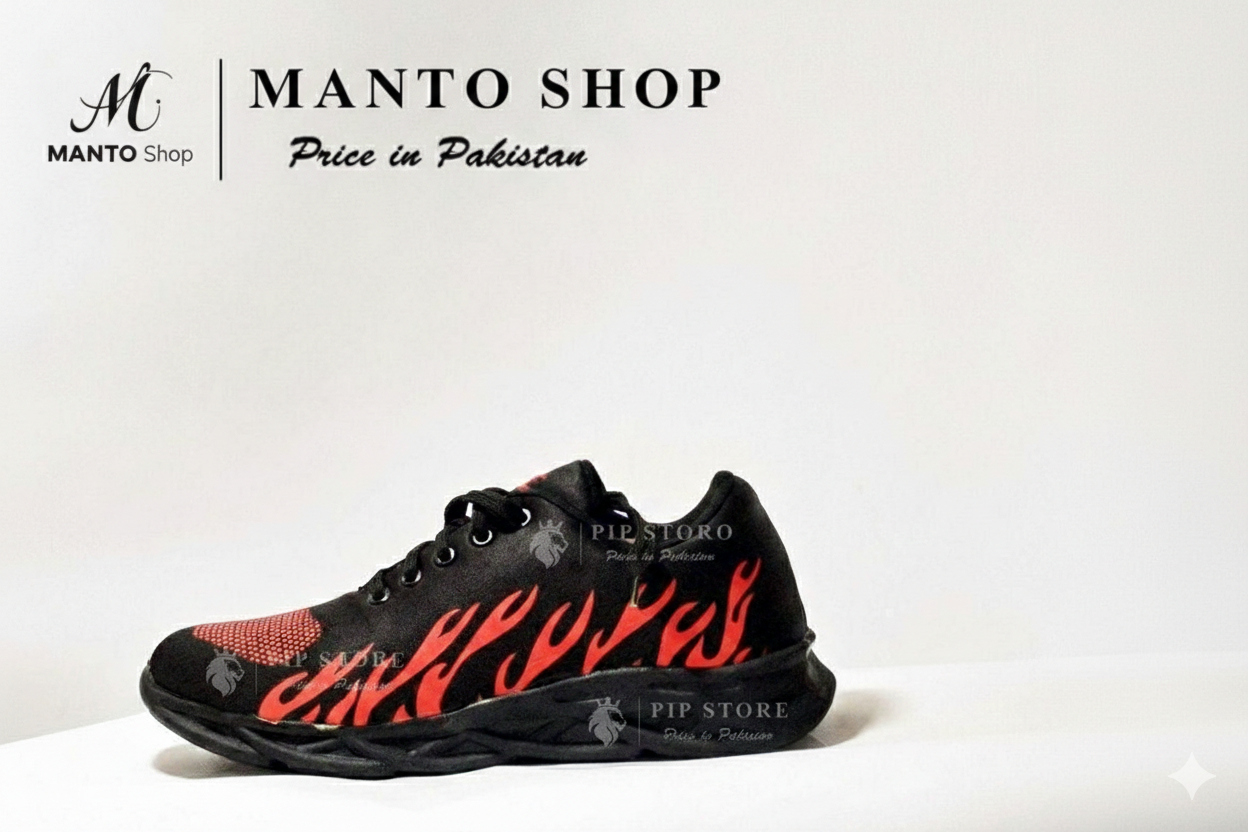 Men's Rubber Comfortable Joggers, Red Fire