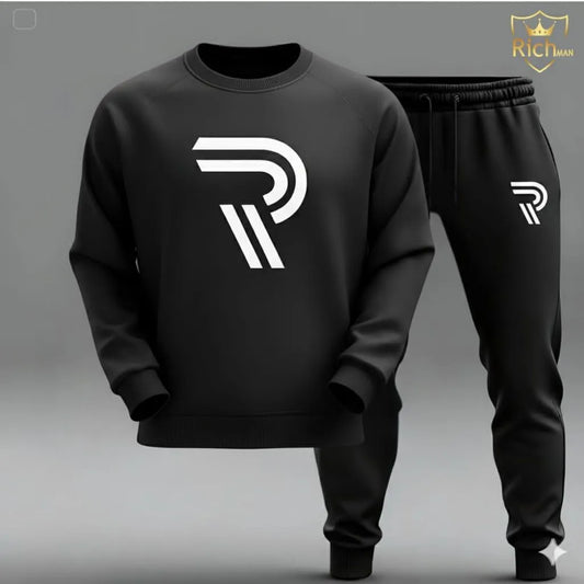R  Printed Sweatshirt Tracksuit for Men